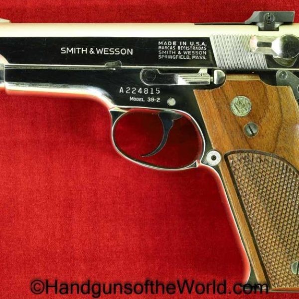S&W, Model 39-2, 9mm, Factory Nickel, in Box, Boxed, with Box, Model, 39, -2, 39-2, Nickel, Handgun, Pistol, Collectible, Smith and Wesson, Americana, USA
