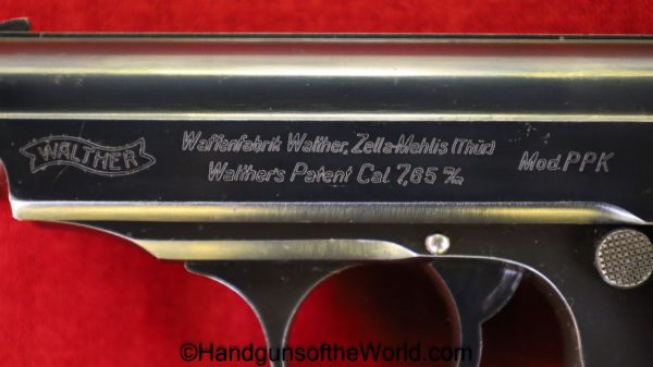 Walther, PPk, 7.65mm, Pre-War, with Holster, 1933, Handgun, Pistol, C&R, Collectible, German, Germany, Pre War, 7.65, 32, .32, acp, auto, Holster