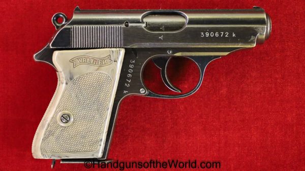 Walther, PPk, 7.65mm, Police, Eagle C, Gray Grips, Grey Grip, Gray, Grey, Grip, German, Germany, Handgun, Pistol, C&R, Collectible, E/C, WWII, WW2, 32, .32