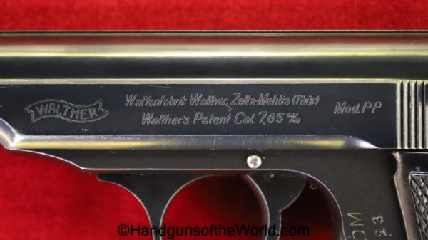 Walther, PP, 7.65mm, PDM, Munich Police, Police, Bottom Magazine Release, BMR, Handgun, Pistol, C&R, Collectible, German, Germany, 7.65, 32, .32, acp, auto
