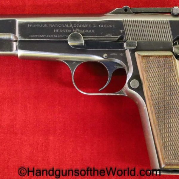 FN, Browning, High Power, 9mm, German, WWII, Tangent Sight, WW2, Germany, Handgun, Pistol, C&R, Collectible, BHP, Hi Power, Hi-Power, Belgian, WaA140