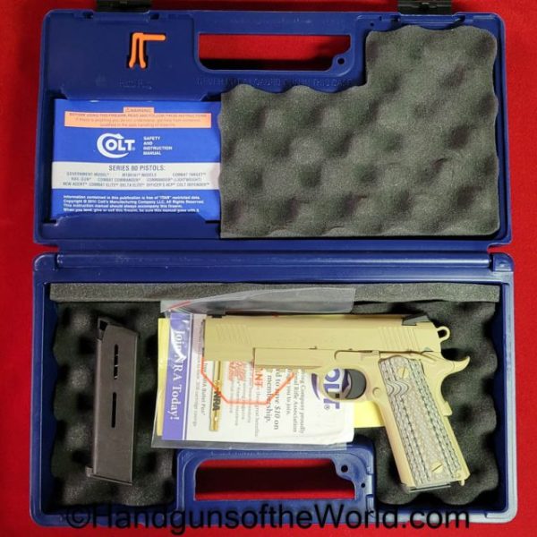 Colt, Government Model, .45acp, USMC-NRA Edition, K-Bar Knife, Package, 1911, 1911A1, 45, .45, acp, auto, Handgun, Pistol, Modern, Collectible