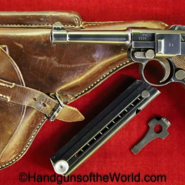 Luger, P.08, 1940, Mauser Banner, 9mm, Police to Military, Full Rig, Fantastic, German, Germany, WWII, WW2, Handgun, Pistol, C&R, Collectible, Mauser