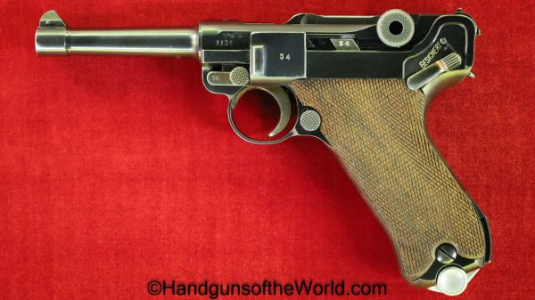 Luger, P.08, 1940, Mauser Banner, 9mm, Police to Military, Full Rig, Fantastic, German, Germany, WWII, WW2, Handgun, Pistol, C&R, Collectible, Mauser