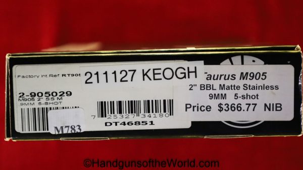 Taurus M905, 9mm, 2" Stainless with Box - Image 24