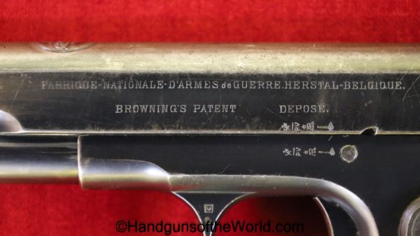 FN, Browning, 1903, 9mm, Ottoman Empire, Turkish Contract, Handgun, Pistol, C&R, Collectible, WWI, WW1, Ottoman, Turk, Turkish, Empire, Contract