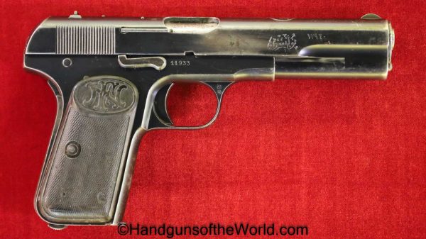 FN, Browning, 1903, 9mm, Ottoman Empire, Turkish Contract, Handgun, Pistol, C&R, Collectible, WWI, WW1, Ottoman, Turk, Turkish, Empire, Contract