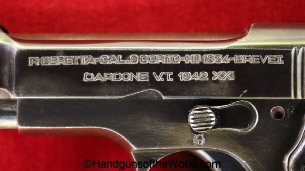Beretta, 1934, .380, Public Security Marked, Public Security, PS, Handgun, Pistol, C&R, Collectible, Italian, Italy, WWII, WW2, 1942, 380, acp, auto