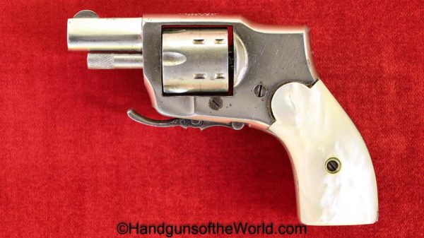 Sedgley, Baby Hammerless, Ejector, Model 1924, .22, 22, Handgun, Revolver, C&R, Collectible, Factory, Nickel, Pearl, 1924, Baby, Hammerless, Americana