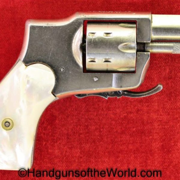 Sedgley, Baby Hammerless, Ejector, Model 1924, .22, 22, Handgun, Revolver, C&R, Collectible, Factory, Nickel, Pearl, 1924, Baby, Hammerless, Americana