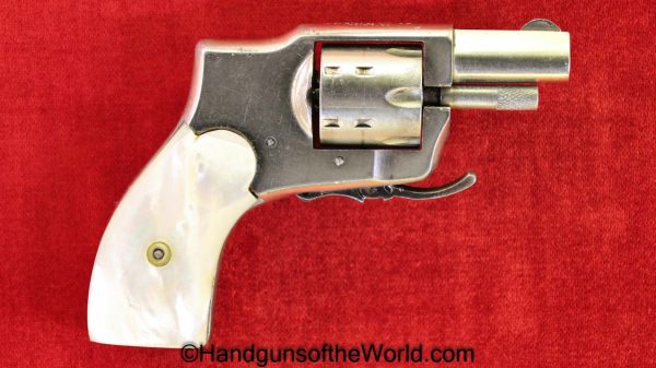 Sedgley, Baby Hammerless, Ejector, Model 1924, .22, 22, Handgun, Revolver, C&R, Collectible, Factory, Nickel, Pearl, 1924, Baby, Hammerless, Americana