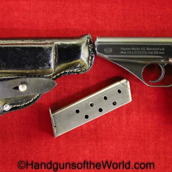 Mauser, HSc, 7.65mm, Late War, German, Police, Eagle L, Full Rig, Fantastic, Handgun, Pistol, C&R, Collectible, WWII, WW2, E/L, Germany, 32, .32, 7.65