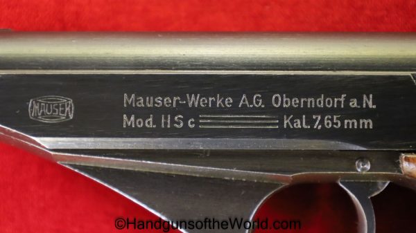 Mauser, HSc, 7.65mm, Late War, German, Police, Eagle L, Full Rig, Fantastic, Handgun, Pistol, C&R, Collectible, WWII, WW2, E/L, Germany, 32, .32, 7.65
