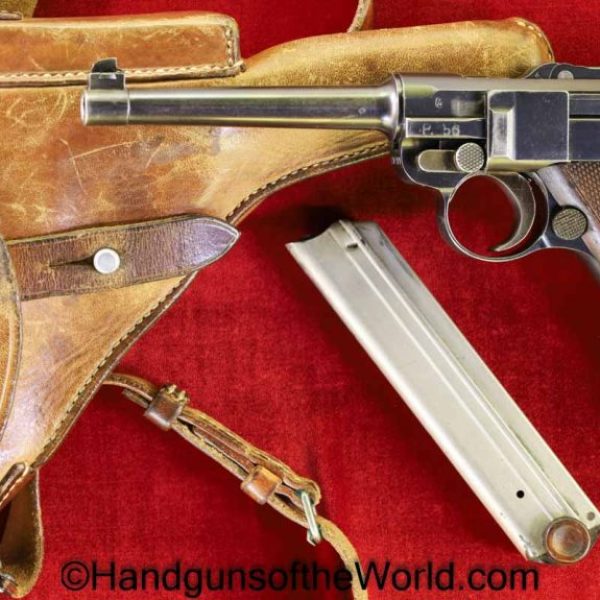 Waffenfabrik Bern, 1906/24, Swiss, Luger, .30, Full Rig, 30, 7.65, 7.65mm, Switzerland, Handgun, Pistol, C&R, Collectible, Bern, 1906-24, with Holster