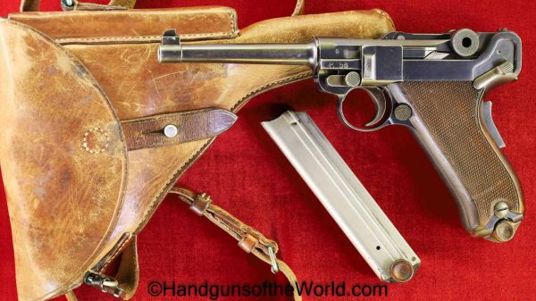 Waffenfabrik Bern, 1906/24, Swiss, Luger, .30, Full Rig, 30, 7.65, 7.65mm, Switzerland, Handgun, Pistol, C&R, Collectible, Bern, 1906-24, with Holster