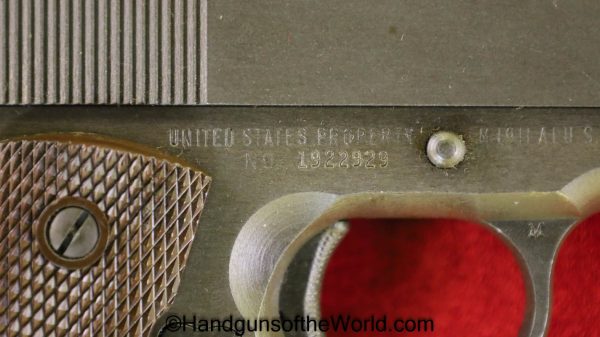 Colt 1911A1, Remington Rand Made, .45 acp, US Army Issue 1944-Mint in Box - Image 20