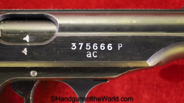 Walther PP, 7.65mm, Late War German WWII Issue, AC Slide Wood Grips-Full Rig - Image 13