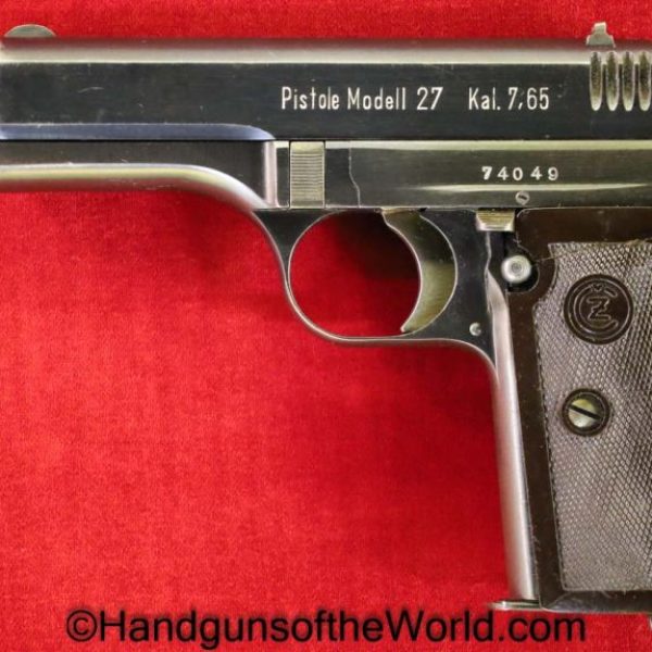 CZ-27, 7.65mm, WWII, German, with Holster, CZ, 27, CZ27, CZ 27, WW2, Germany, Handgun, Pistol, C&R, Collectible, 32, .32, acp, auto, 7.65, Czech