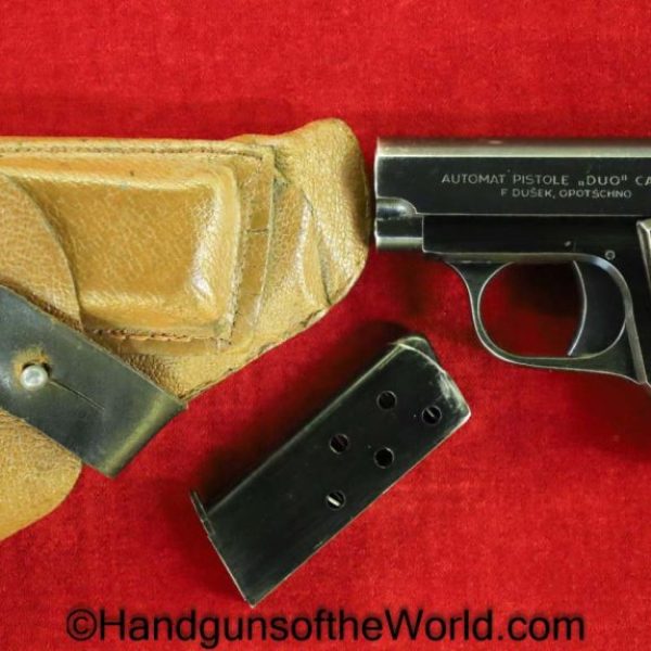 CZ, Duo, 6.35mm, Dated, 1943, Full Rig, with Holster, Handgun, Pistol, C&R, Collectible, VP, Vest Pocket, WWII, WW2, German, Germany, Czech, Czechoslovakia