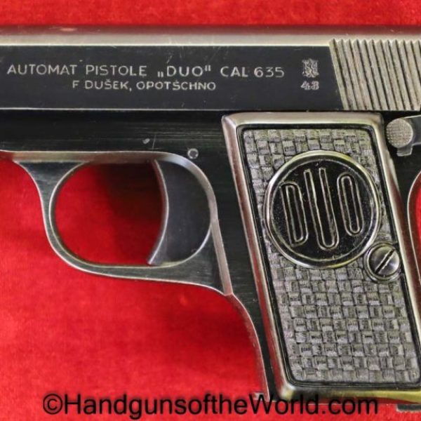 CZ, Duo, 6.35mm, Dated, 1943, Full Rig, with Holster, Handgun, Pistol, C&R, Collectible, VP, Vest Pocket, WWII, WW2, German, Germany, Czech, Czechoslovakia