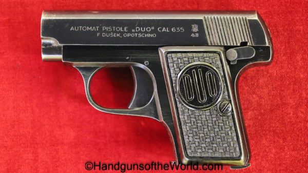 CZ, Duo, 6.35mm, Dated, 1943, Full Rig, with Holster, Handgun, Pistol, C&R, Collectible, VP, Vest Pocket, WWII, WW2, German, Germany, Czech, Czechoslovakia