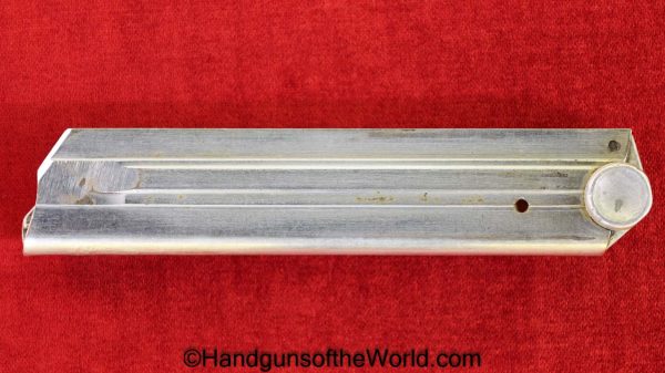 Luger, P.08, 9mm, #4348, Magazine, Clip, Mag, Original, Collectible, German, Germany, 4348, WWII, WW2, Police, P08, P-08, P 08, Haenel Schmeisser, Flat
