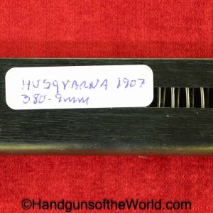 Husqvarna, 1907, 9mm, .380, Magazine, Clip, Mag, Original, Collectible, Browning, 1903, acp, auto, 380, Long, BL, Model, Swedish, Sweden, Handgun, Pistol