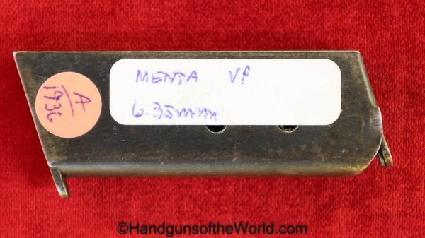 Menz, Menta, 6.35mm, Magazine, Clip, Mag, Original, Collectible, German, Germany, VP, Vest Pocket, 6.35, 25, .25, acp, auto, Hand gun, Pistol, Handgun