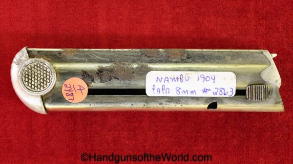 Nambu, 1904, Papa, 8mm, #2863, Magazine, Clip, Mag, Original, Collectible, 2863, Japan, Japanese, Hand gun, Handgun, Pistol, Model