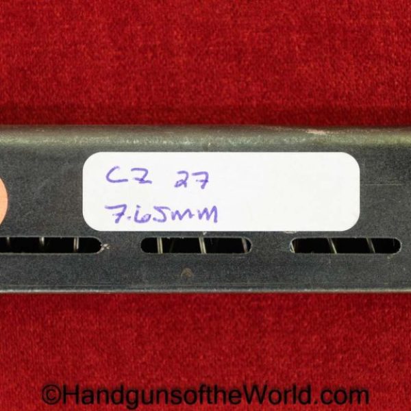 CZ-27, 7.65mm, Magazine, Clip, Mag, Original, Collectible, CZ, 27, CZ27, CZ 27, 7.65, 32, .32, acp, auto, Handgun, Pistol, WWII, WW2, German, Germany