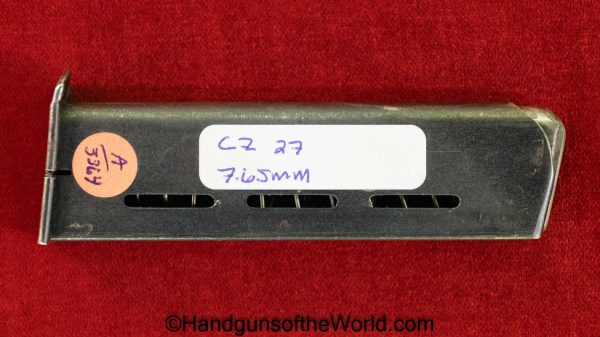 CZ-27, 7.65mm, Magazine, Clip, Mag, Original, Collectible, CZ, 27, CZ27, CZ 27, 7.65, 32, .32, acp, auto, Handgun, Pistol, WWII, WW2, German, Germany
