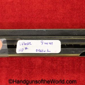 Luger, P.08, 9mm, Magazine, Clip, Police, Eagle L, No Number, NSN, S.A. 0.4.58, Original, Collectible, German, Germany, WWII, WW2, E/L, P08, P 08, P-08