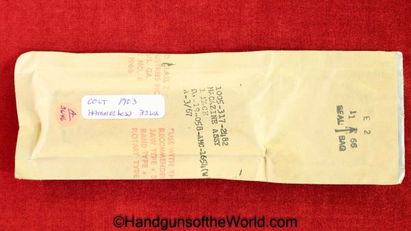 Colt, 1903, Hammerless, .32, New, in Wrapper, Wrapped, Pocket, 32, 7.65, 7.65mm, General Officers, General Officer, Collectible, Original, Handgun, Pistol