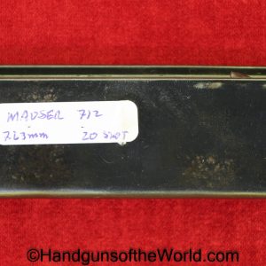 Mauser, 712, Schnellfeuer, 7.63mm, Broomhandle, Magazine, Clip, 20 Round, Mag, 14761, #14761, Original, Collectible, German, Germany, 7.63, M712
