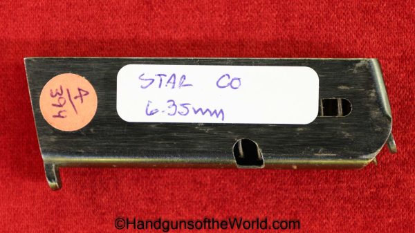 Star, CO, 6.35mm, Magazine, Clip, Mag, Original, Collectible, Spain, Spanish, Handgun, Pistol, 25, .25, acp, auto, 6.35, VP, Vest Pocket, Hand gun