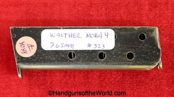 Walther, Model 4, 7.65mm, Magazine, Clip, Mag, Original, Collectible, #323, 323, German, Germany, 4, Model, IV, 32, .32, acp, auto, 7.65, Model IV