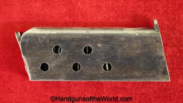 FN, Browning, 1905, 1906, 6.35mm, Magazine, Clip, Mag, Original, Collectible, Belgian, Belgium, 6.35, 25, .25, acp, auto, Handgun, Hand gun, Pistol