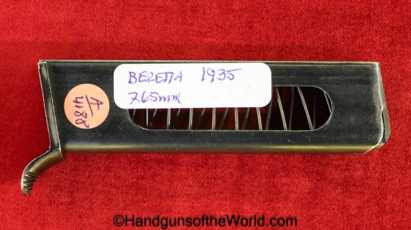 Beretta, 1935, 7.65mm, Magazine, Clip, Mag, Original, Collectible, 7.65, 32, .32, acp, auto, Italy, Italian, Post War, Post-War, Handgun, Pistol