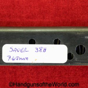 Sauer, 38H, 7.65mm, Magazine, Clip, Mag, Original, Collectible, late War, Zinc base, Zinc, Zink, 38, Handgun, Pistol, German, Germany, 32, .32, WWII, WW2