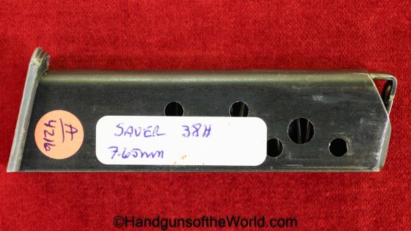 Sauer, 38H, 7.65mm, Magazine, Clip, Mag, Original, Collectible, late War, Zinc base, Zinc, Zink, 38, Handgun, Pistol, German, Germany, 32, .32, WWII, WW2