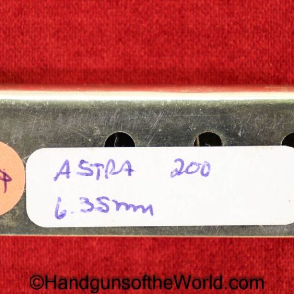 Astra, 200, 6.35mm, Magazine, Clip, Mag, Original, Collectible, Spain, Spanish, Handgun, Pistol, 6.35, 25, .25, acp, auto, VP, Vest Pocket, Firecat