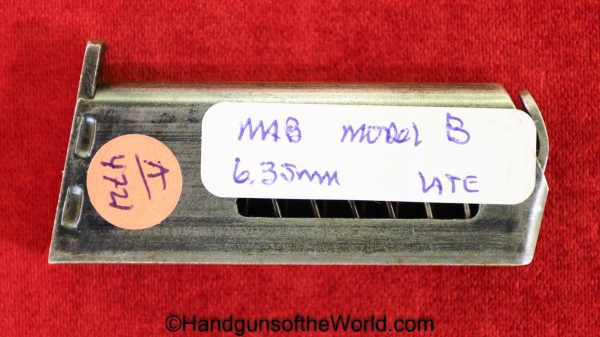 MAB, Model B, 6.35mm, Magazine, Clip, Mag, Original, Collectible, France, French, Model, B, 6.35, 25, .25, acp, auto, Handgun, Pistol, Hand gun