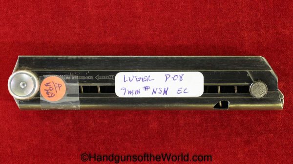 Luger, P.08, 9mm, Magazine, Police, Eagle C, Mag, Clip, E/C, P08, P-08, P 08, German, Germany, WWII, WW2, Handgun, Pistol, Eagle/C, Original, Collectible
