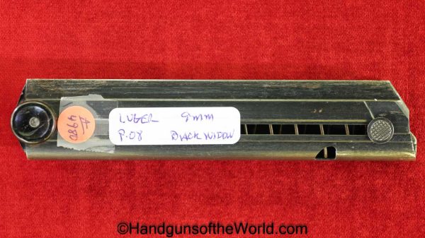 Luger, P.08, 9mm, Black Widow, Magazine, Clip, Mag, Original, Collectible, P08, P 08, P-08, German, Germany, WWII, WW2, Handgun, Pistol, Hand gun