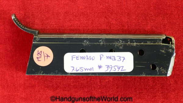 Femaru, P.Mod 37, 7.65mm, Magazine, Clip, #39542, 39542, Original, Collectible, Hungarian, Hungary, German, Germany, WWII, WW2, P.Mod, 37, 32, .32, acp