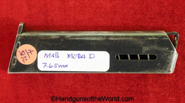 MAB, Model D, 7.65mm, Magazine, Clip, Mag, Original, Collectible, France, French, Handgun, Pistol, Model, D, 7.65, 32, .32, acp, auto, Hand gun
