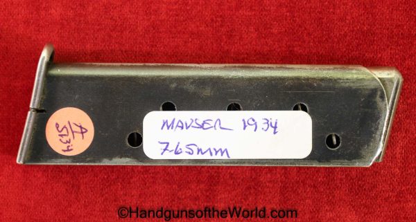 Mauser, 1934, 7.65mm, Magazine, Clip, Mag, Original, Collectible, German, Germany, Handgun, Pistol, 7.65, 32, .32, acp, auto, 7.65, Banner, Hand gun