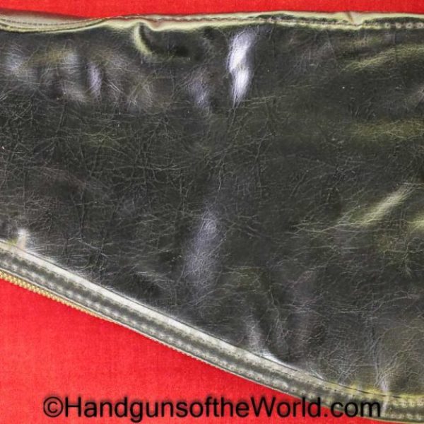 Browning, Medalist, Pouch, Black, vinyl,  red, felt, Original, Collectible, Challenger, Handgun, Hand gun, Pistol, Black Vinyl, Red Felt, Zipper