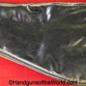 Browning, Medalist, Pouch, Black, vinyl, red, felt, Original, Collectible, Challenger, Handgun, Hand gun, Pistol, Black Vinyl, Red Felt, Zipper