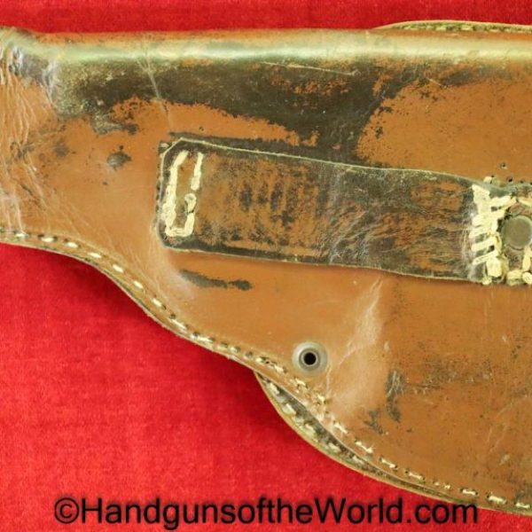 Beretta, 1919, Holster, Brown, leather, Unmarked, Original, Collectible, VP, Vest Pocket, 25, .25, acp, auto, 6.35, 6.35mm, Italy, Italian, Pistol, Handgun